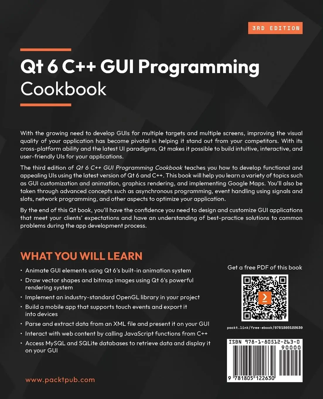 Rückseite: 9781805122630 | Qt 6 C++ GUI Programming Cookbook - Third Edition | Lee Zhi Eng | Buch