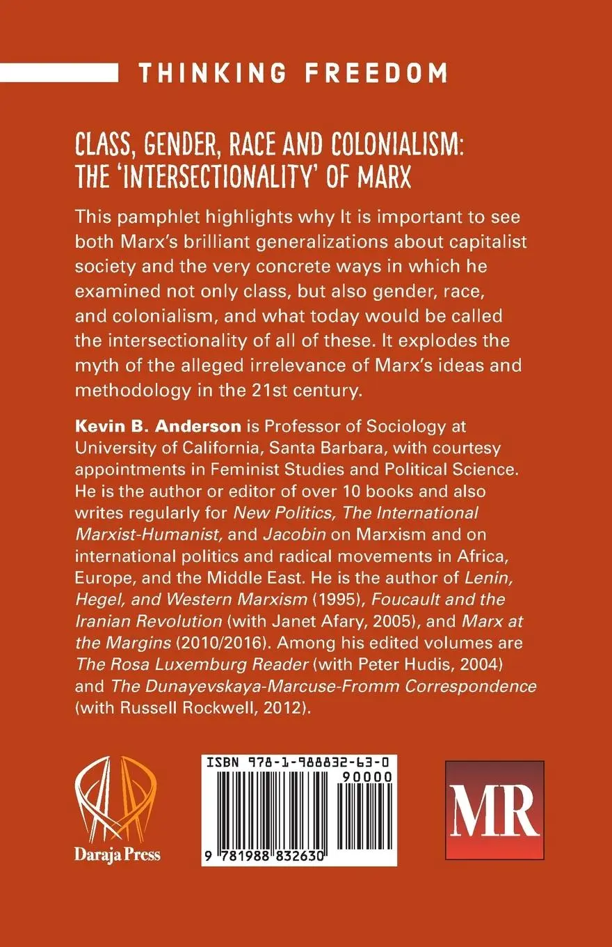 Rückseite: 9781988832630 | Class, Gender, Race and Colonization | The 'intersectionality' of Marx