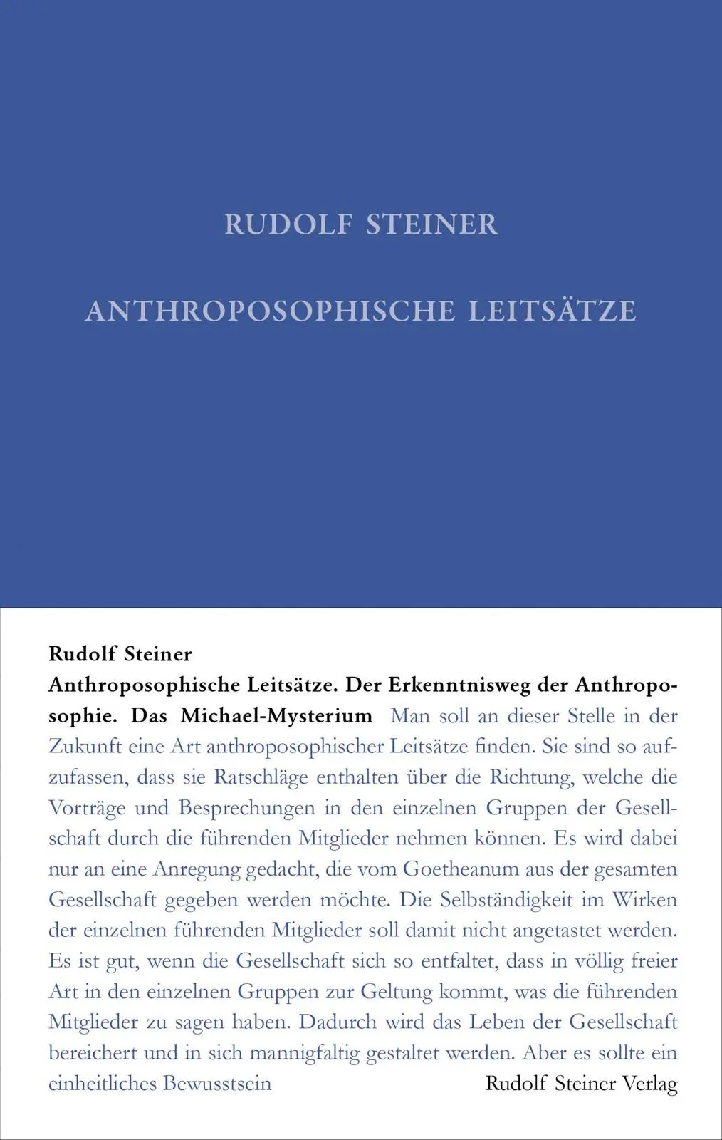 Cover: 9783727402630 | Anthroposophische Leitsätze | Rudolf Steiner | Buch | 478 S. | Deutsch