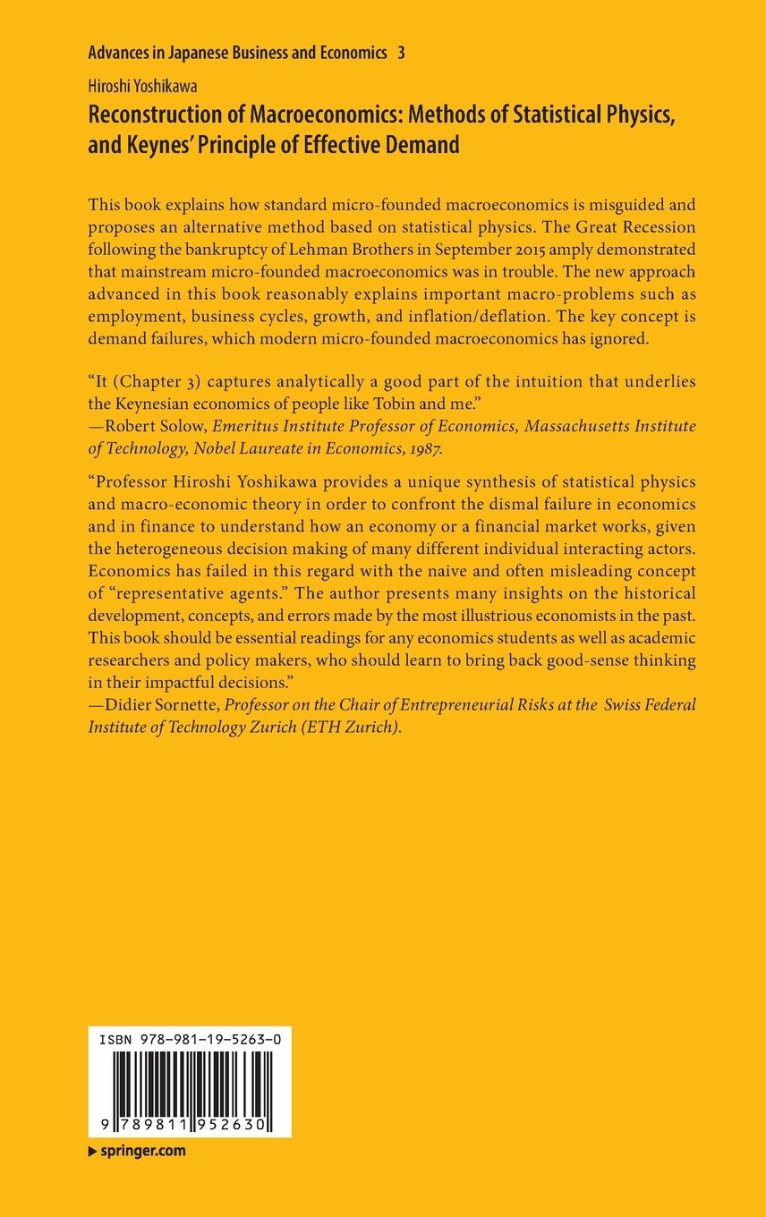 Rückseite: 9789811952630 | Reconstruction of Macroeconomics: Methods of Statistical Physics,...