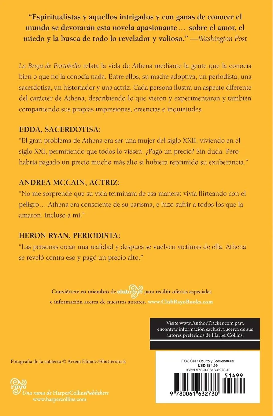 Rückseite: 9780061632730 | La bruja de Portobello | Novela | Paulo Coelho | Taschenbuch | 2008