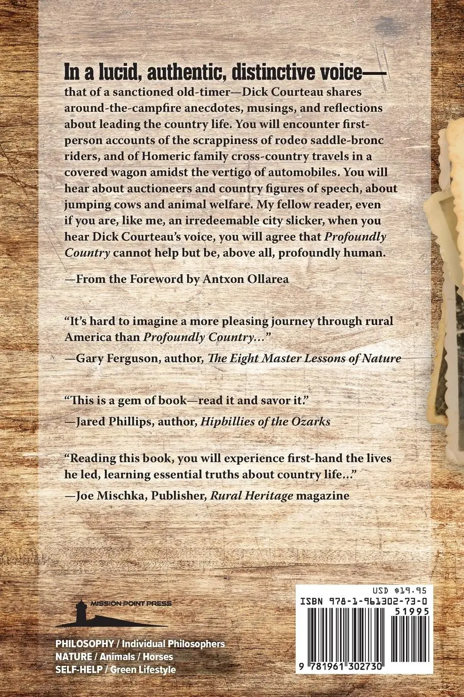 Rückseite: 9781961302730 | Profoundly Country | Memories and Meditations of an Old Farmer/Cowboy