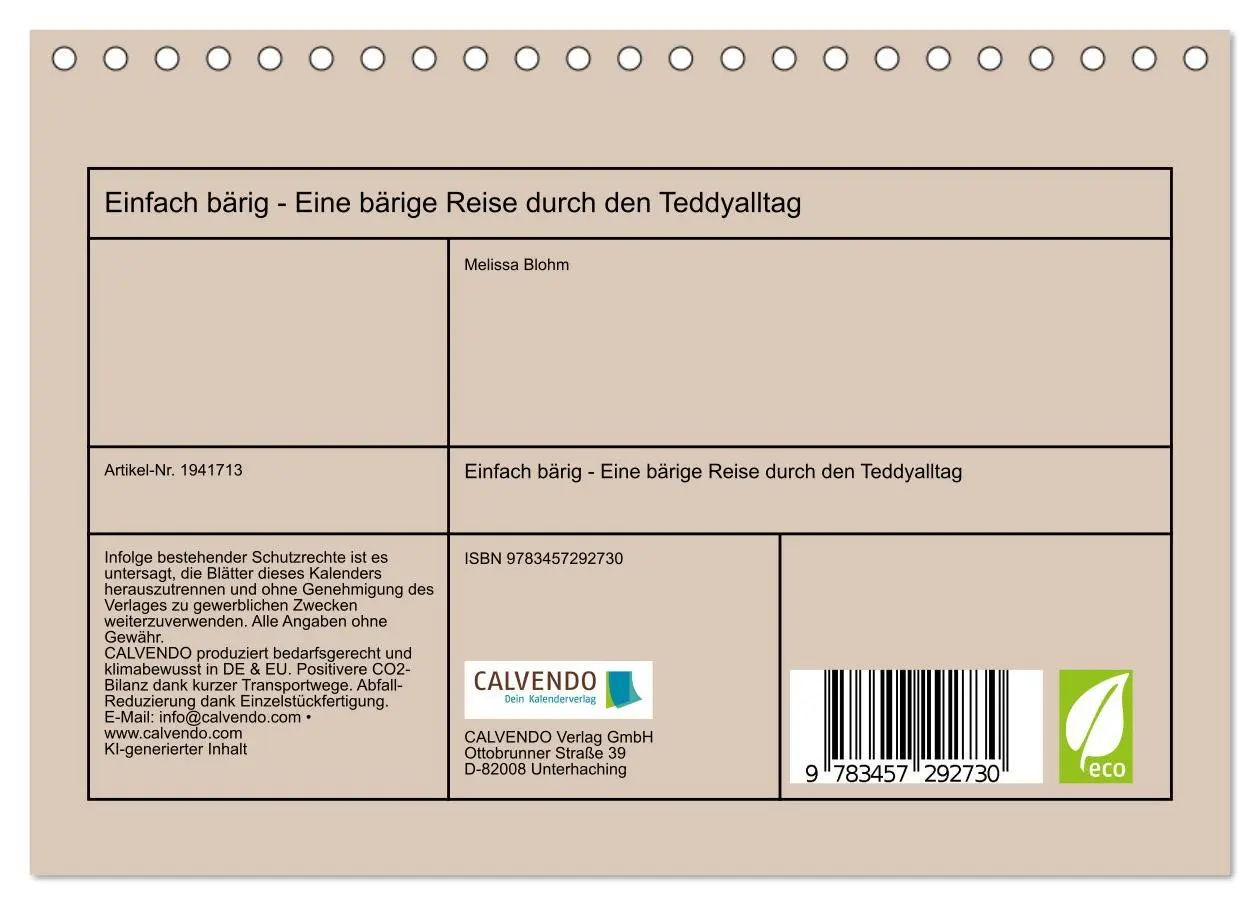 Bild: 9783457292730 | Einfach bärig - Eine bärige Reise durch den Teddyalltag...