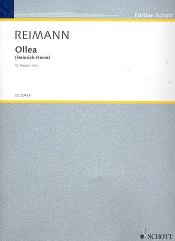 Cover: 9790001152730 | Ollea | 4 Poems of Heinrich Heine | Aribert Reimann | Buch | 2011