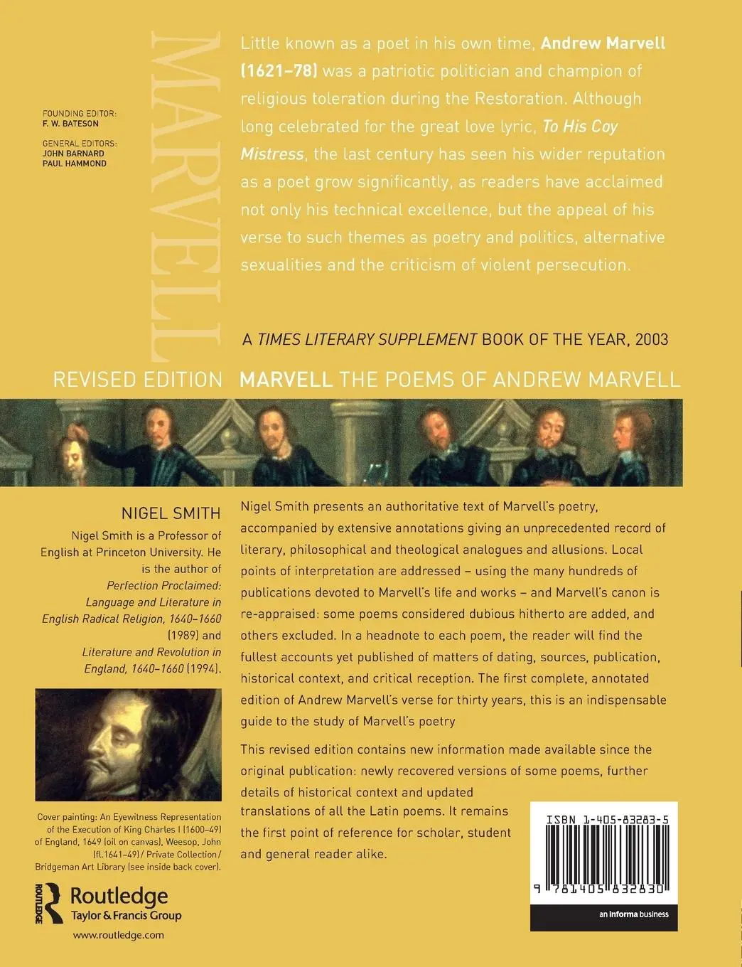 Rückseite: 9781405832830 | The Poems of Andrew Marvell | Nigel Smith | Taschenbuch | Englisch