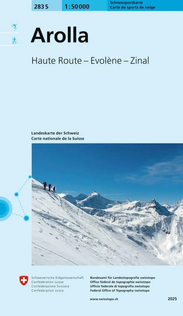 Cover: 9783302502830 | 283S Arolla Schneesportkarte | Haute Route - Evolène - Zinal | Deutsch
