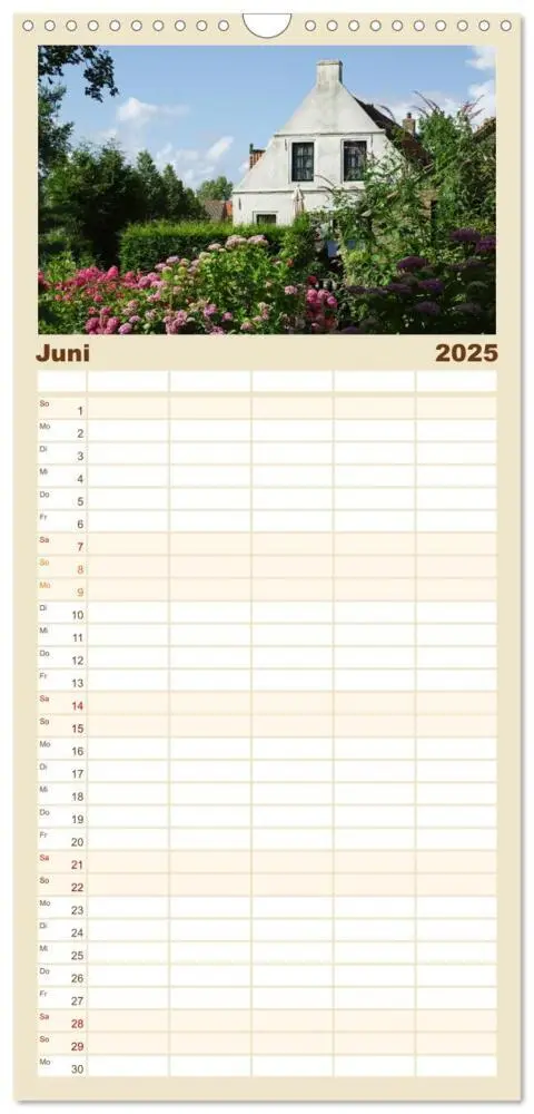 Bild: 9783457112830 | Familienplaner 2025 - Ameland mit 5 Spalten (Wandkalender, 21 x 45...