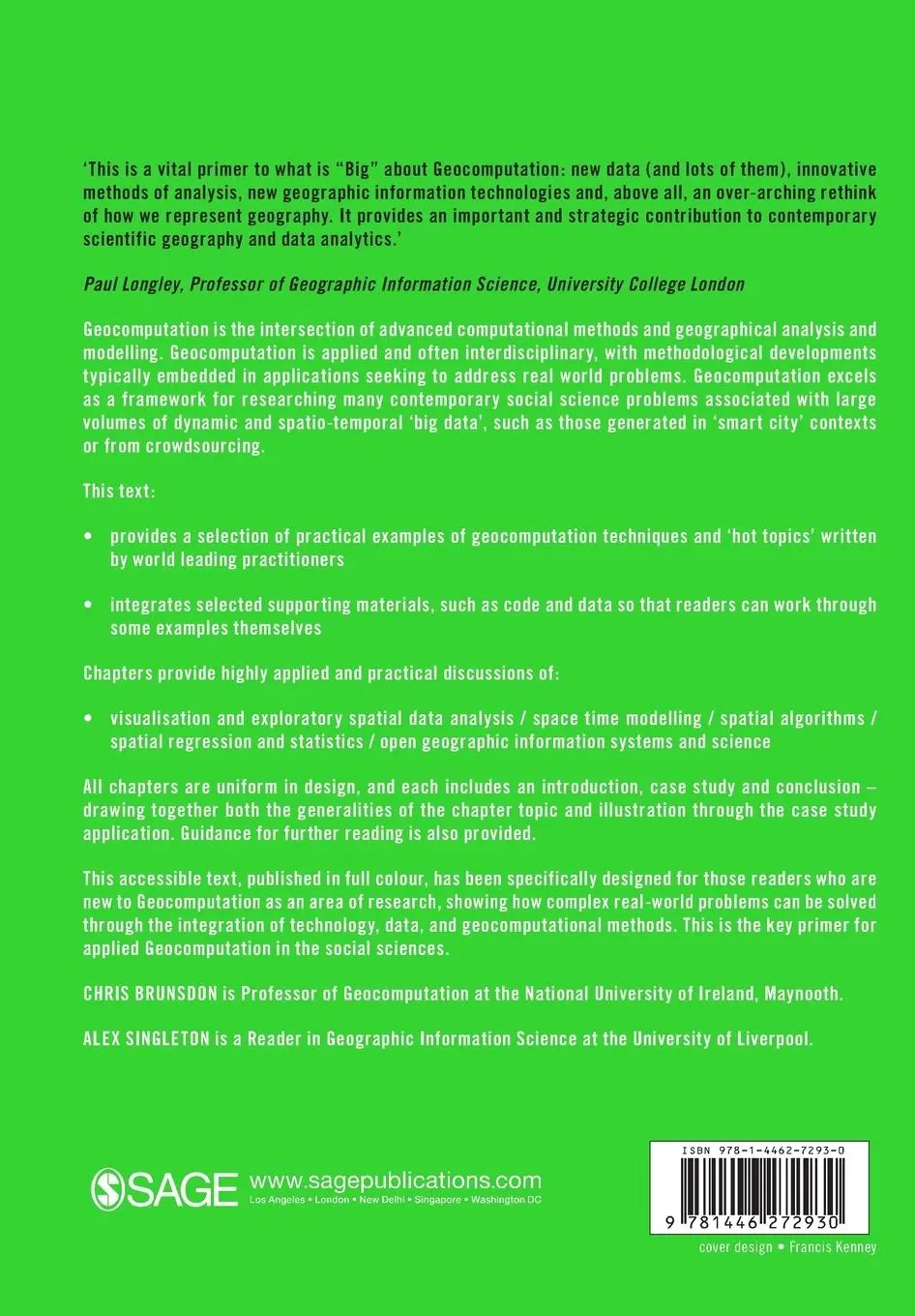 Rückseite: 9781446272930 | Geocomputation | A Practical Primer | Chris Brunsdon (u. a.) | Buch