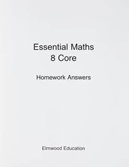 Cover: 9781906622930 | Essential Maths 8 Core Homework Answers | Michael White | Taschenbuch