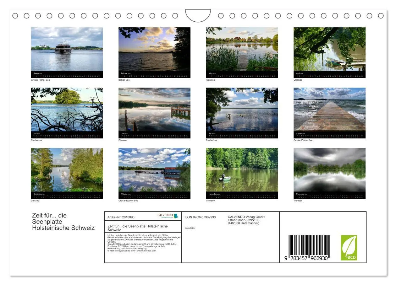 Bild: 9783457962930 | Zeit für... die Seenplatte Holsteinische Schweiz (Wandkalender 2026...