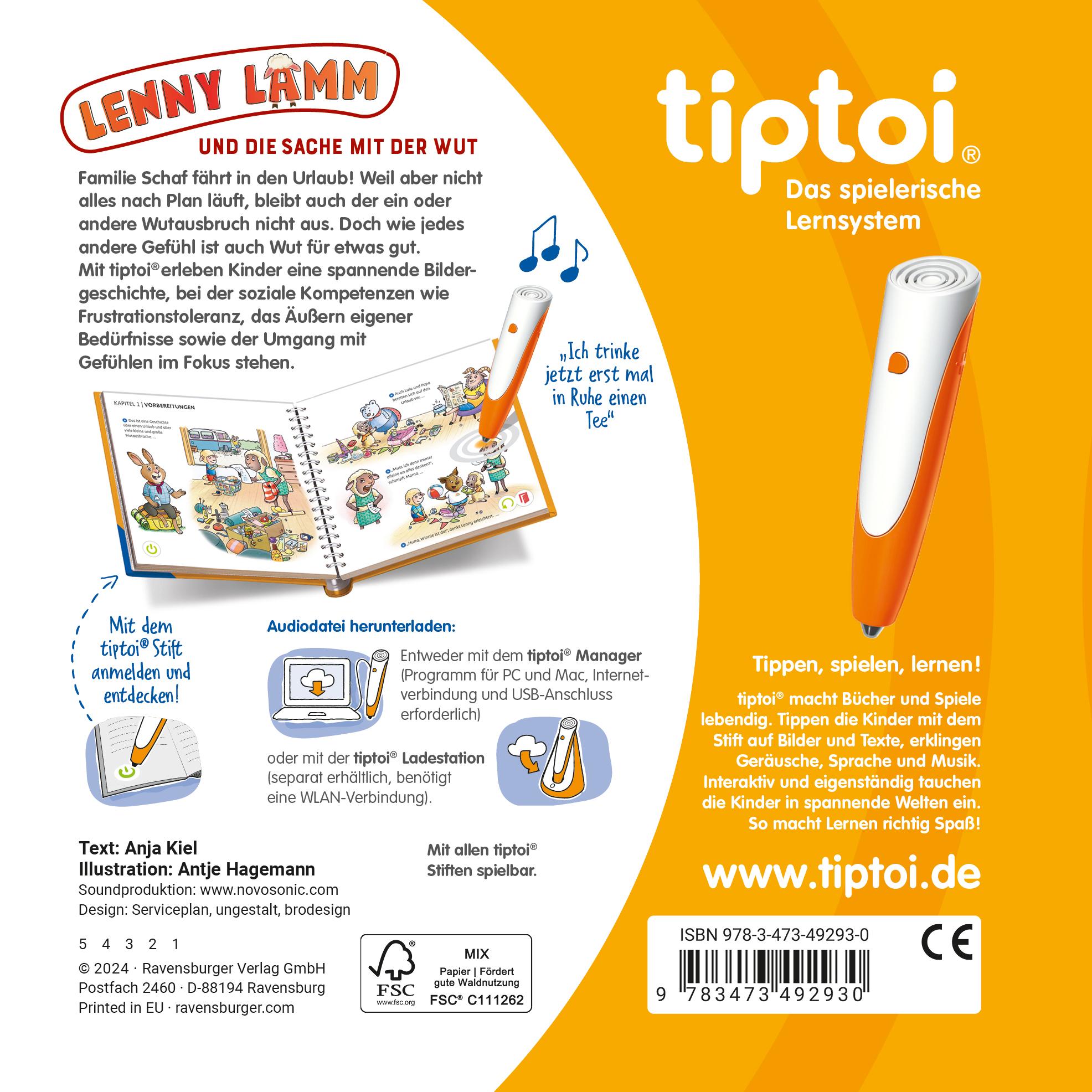 Rückseite: 9783473492930 | tiptoi® Bildergeschichten über den Umgang mit Gefühlen - Lenny Lamm...