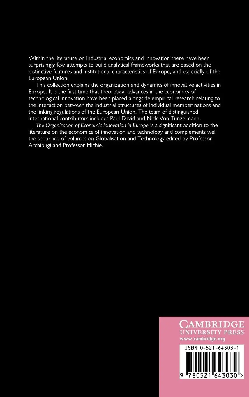 Rückseite: 9780521643030 | The Organization of Economic Innovation in Europe | Buch | Gebunden