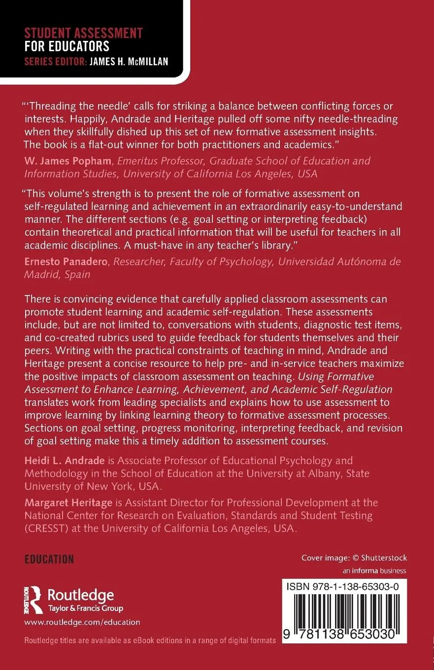 Rückseite: 9781138653030 | Using Formative Assessment to Enhance Learning, Achievement, and...