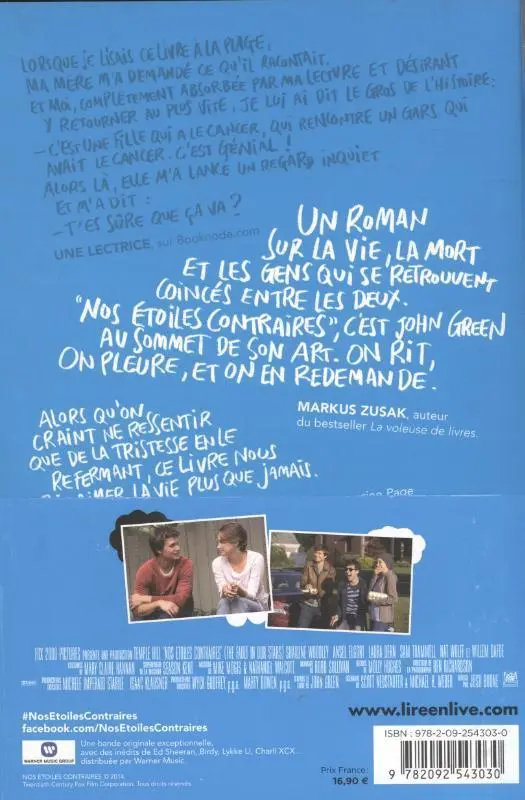 Rückseite: 9782092543030 | Nos etoiles contraires | John Green | Taschenbuch | Französisch | 2013