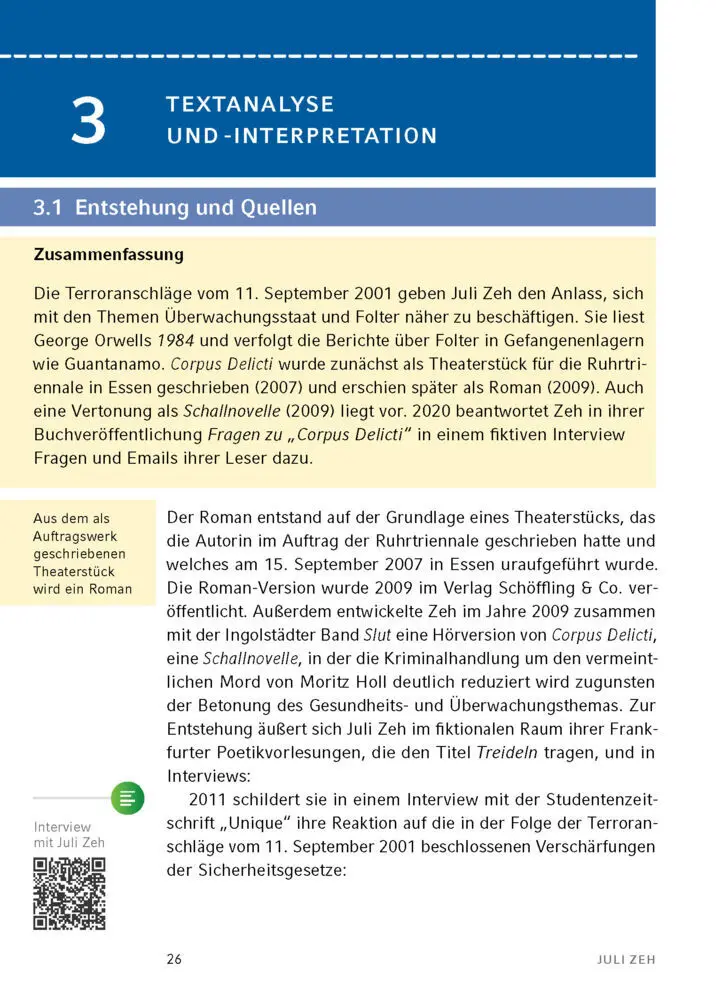 Bild: 9783129303030 | Corpus Delicti von Juli Zeh - Textanalyse und Interpretation | Zeh