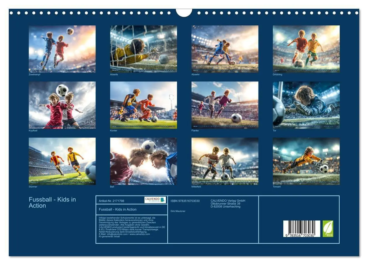 Bild: 9783516703030 | Fussball - Kids in Action (Wandkalender 2026 DIN A3 quer), CALVENDO...