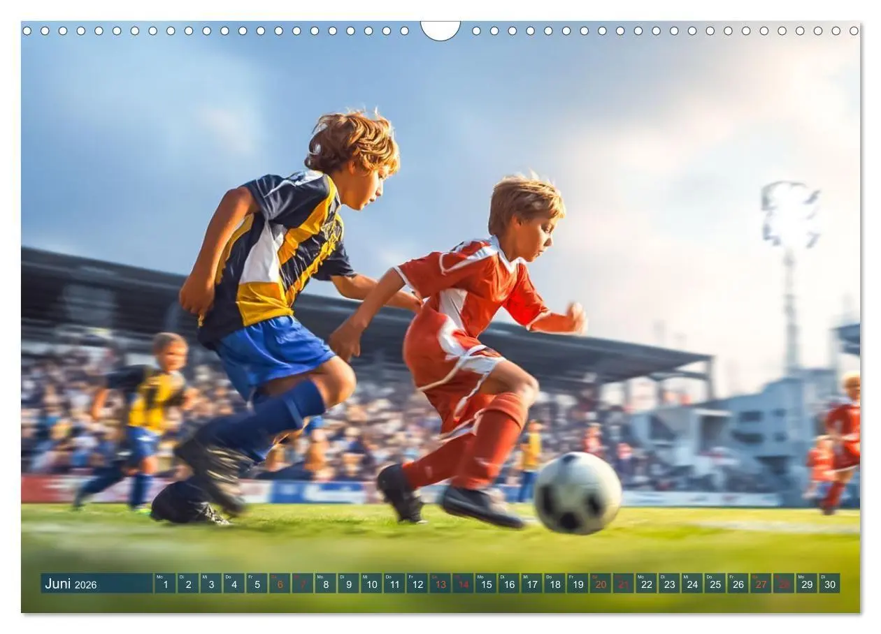 Bild: 9783516703030 | Fussball - Kids in Action (Wandkalender 2026 DIN A3 quer), CALVENDO...