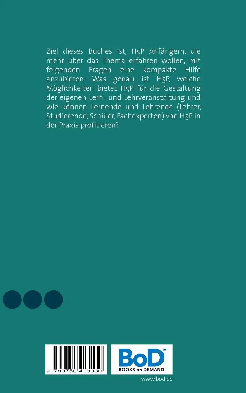 Rückseite: 9783750413030 | Einführung in H5P | Paolo Ravalli | Taschenbuch | 60 S. | Deutsch