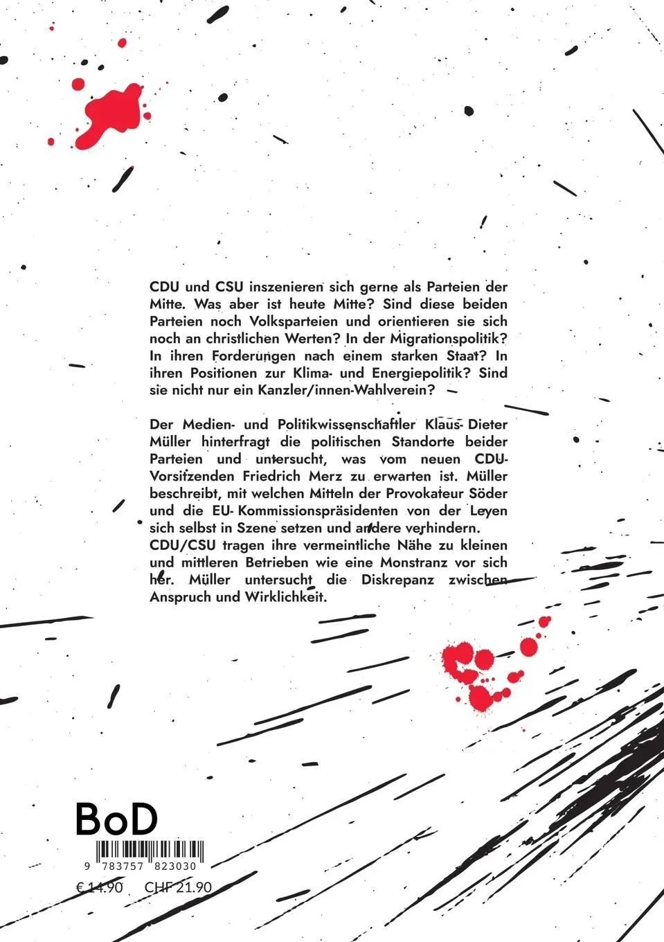Rückseite: 9783757823030 | Schwarzbuch CDU/CSU | Klaus-Dieter Müller | Taschenbuch | 178 S.