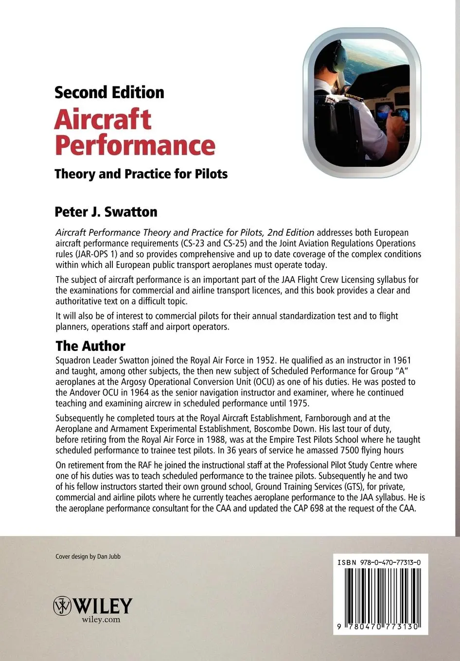 Rückseite: 9780470773130 | Aircraft Performance Theory and Practice for Pilots | Peter J Swatton