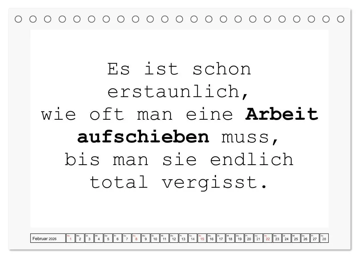 Bild: 9783457773130 | Typo-Kalender für das Büro. Sarkasmus und fiese Sprüche...