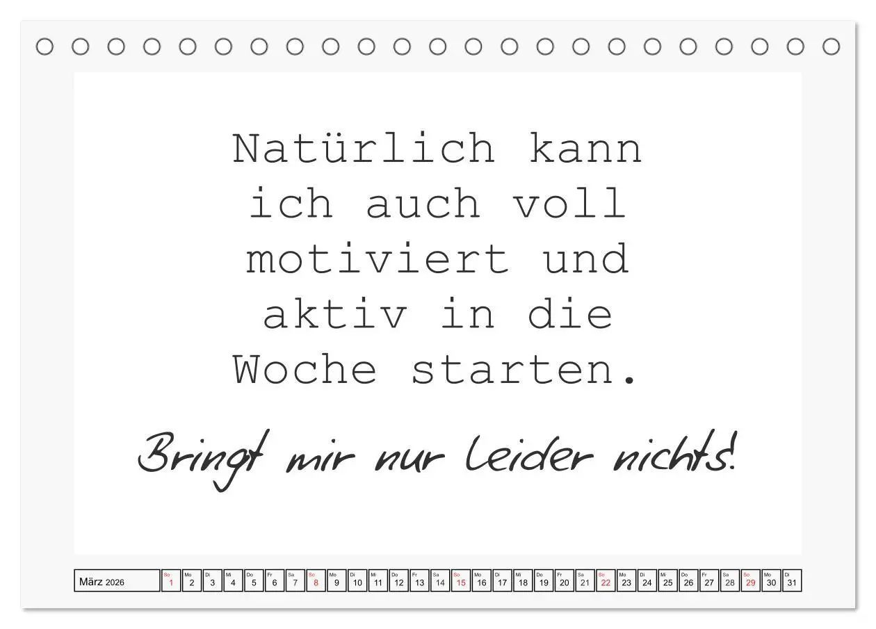 Bild: 9783457773130 | Typo-Kalender für das Büro. Sarkasmus und fiese Sprüche...
