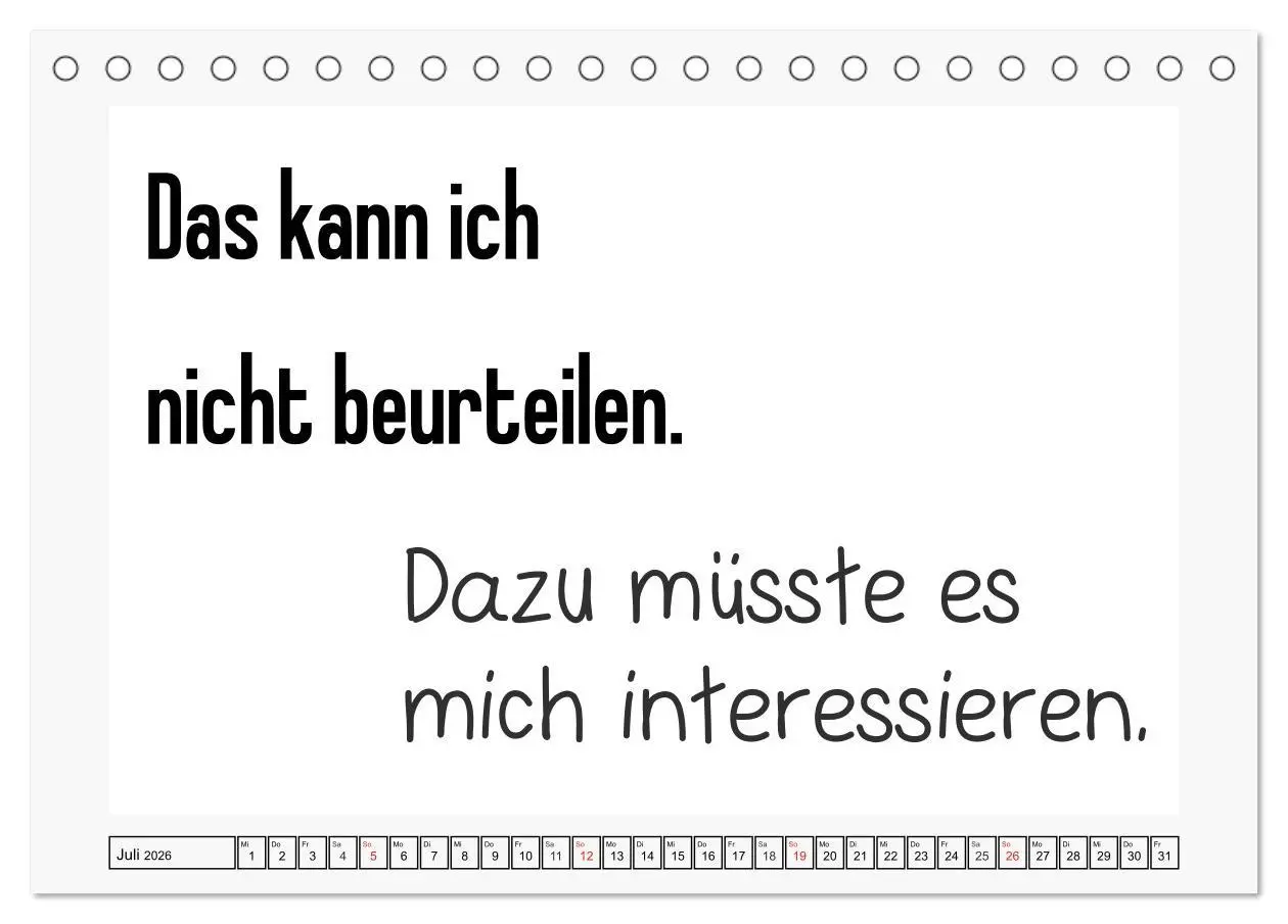 Bild: 9783457773130 | Typo-Kalender für das Büro. Sarkasmus und fiese Sprüche...