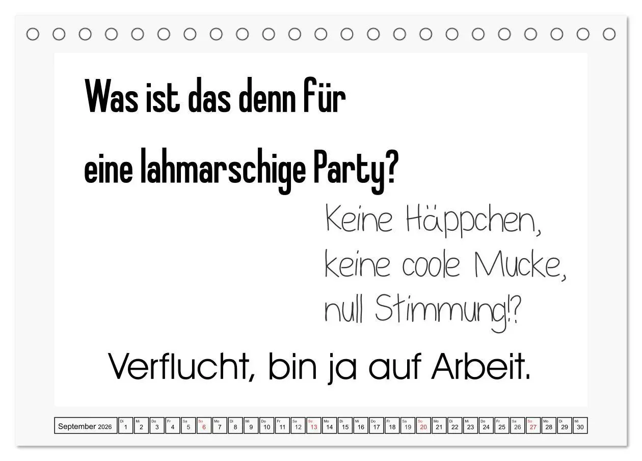 Bild: 9783457773130 | Typo-Kalender für das Büro. Sarkasmus und fiese Sprüche...