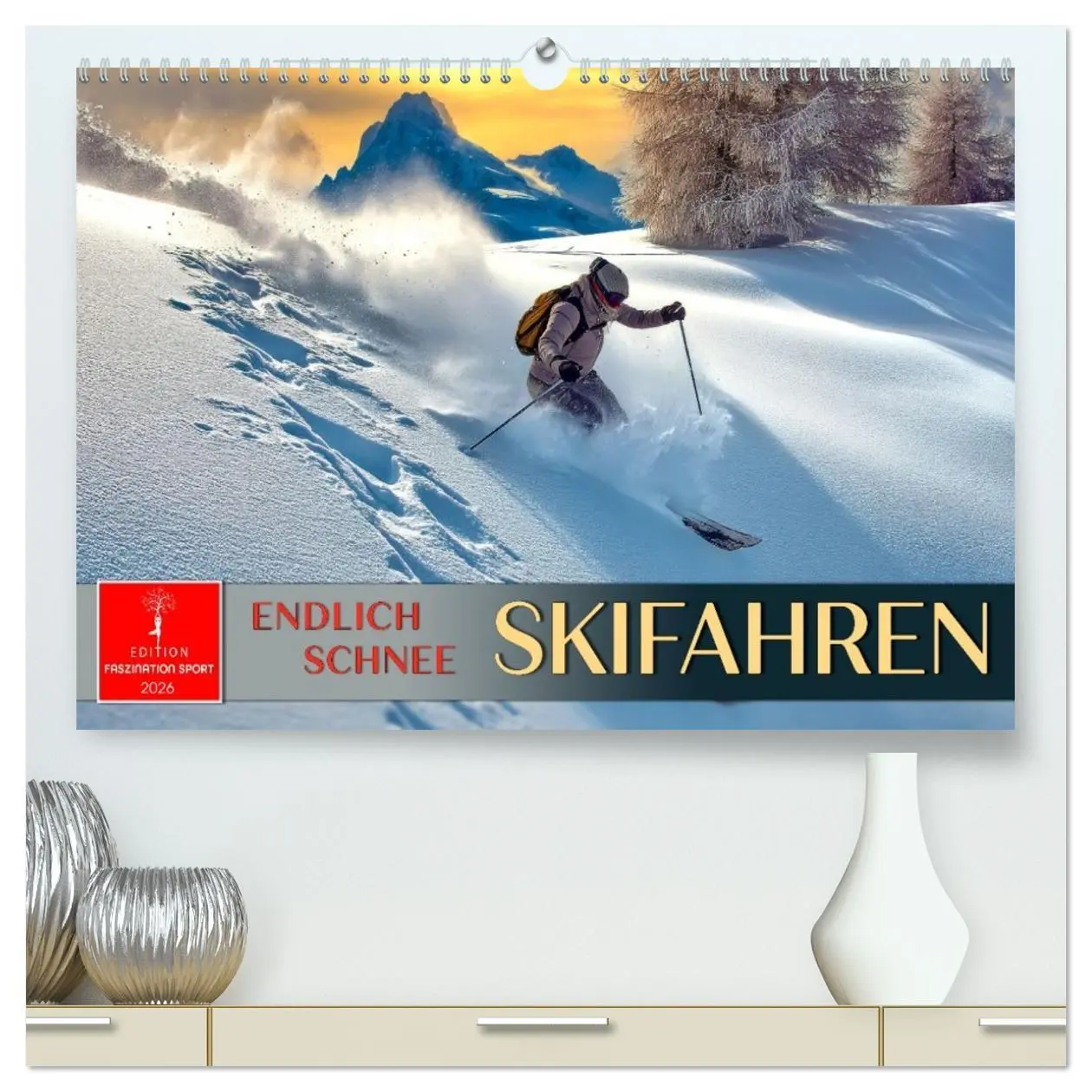 Cover: 9783516623130 | Skifahren - endlich Schnee (hochwertiger Premium Wandkalender 2026...