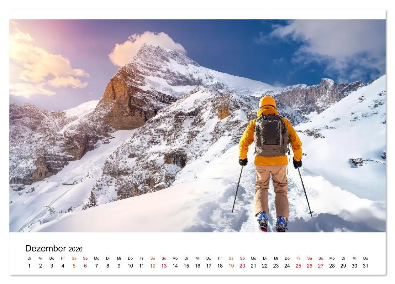 Bild: 9783516623130 | Skifahren - endlich Schnee (hochwertiger Premium Wandkalender 2026...