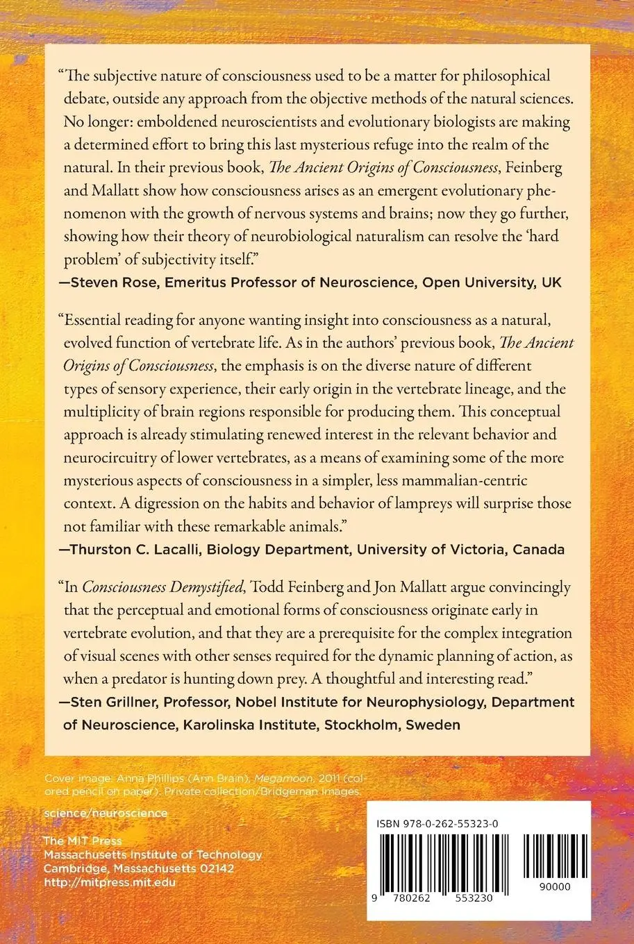 Rückseite: 9780262553230 | Consciousness Demystified | Todd E. Feinberg (u. a.) | Taschenbuch