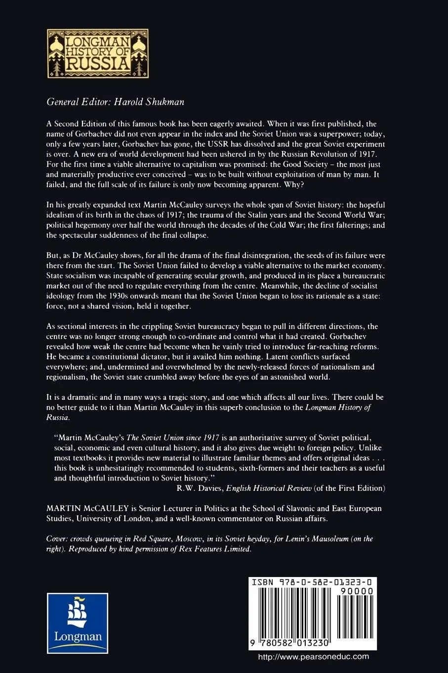 Rückseite: 9780582013230 | The Soviet Union 1917-1991 | Martin Mccauley | Taschenbuch | Englisch