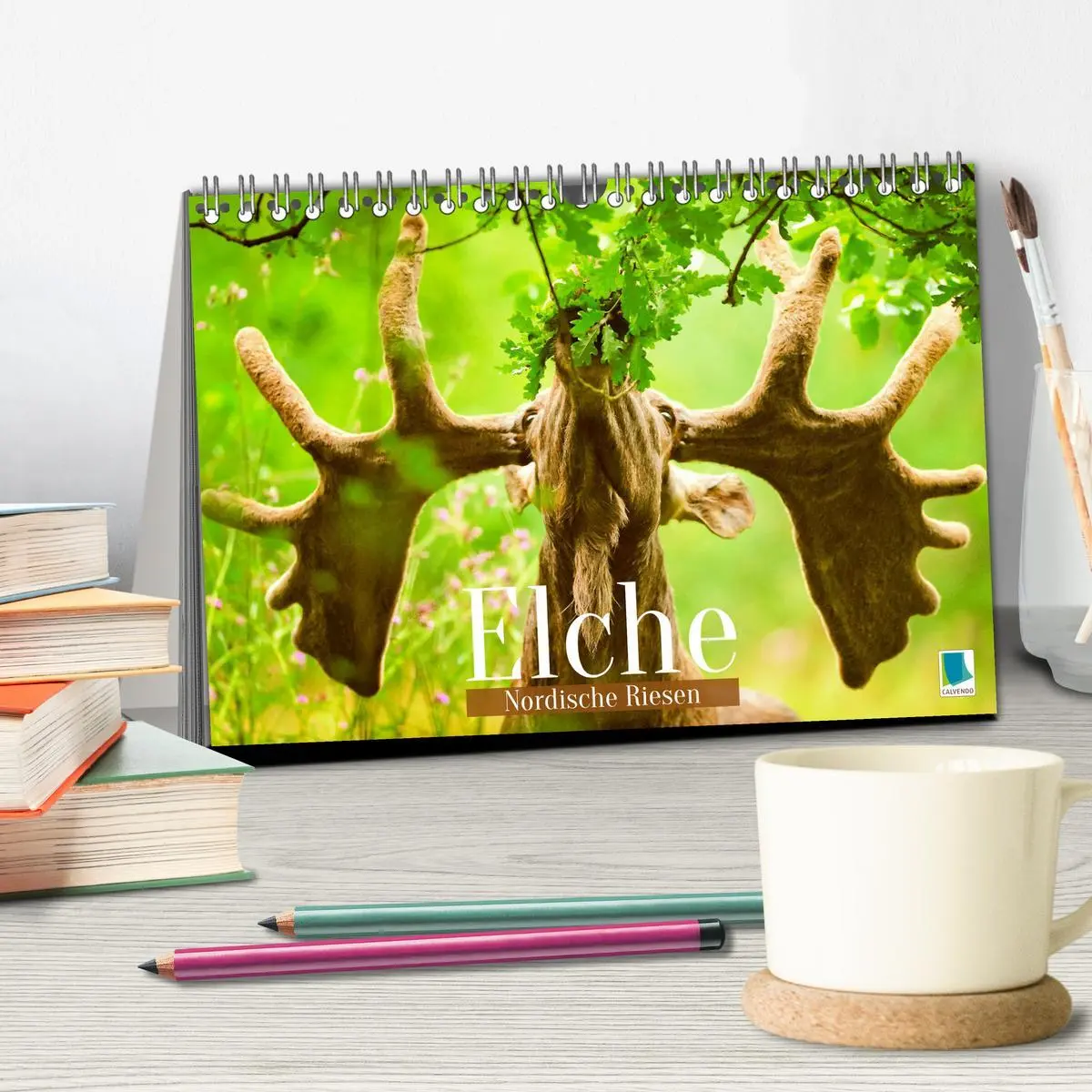 Bild: 9783457383230 | Elche: Nordische Riesen (Tischkalender 2026 DIN A5 quer), CALVENDO...