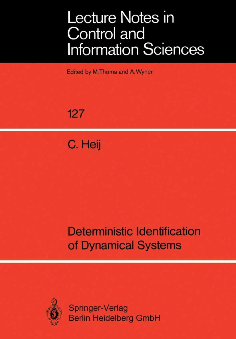 Cover: 9783540513230 | Deterministic Identification of Dynamical Systems | Christiaan Heij