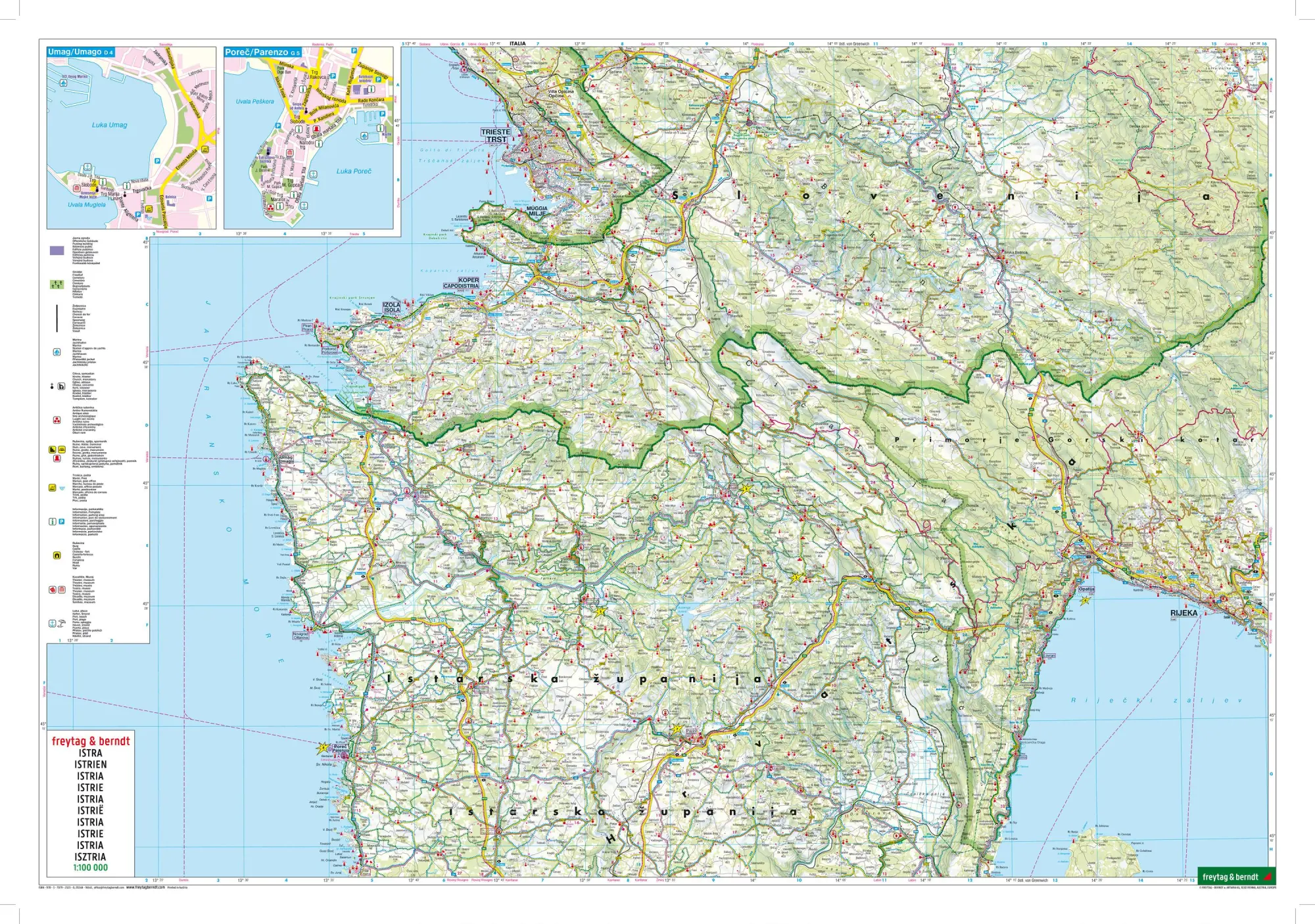 Bild: 9783707923230 | Istrien, Straßen- und Freizeitkarte 1:100.000, freytag &amp; berndt | 2024
