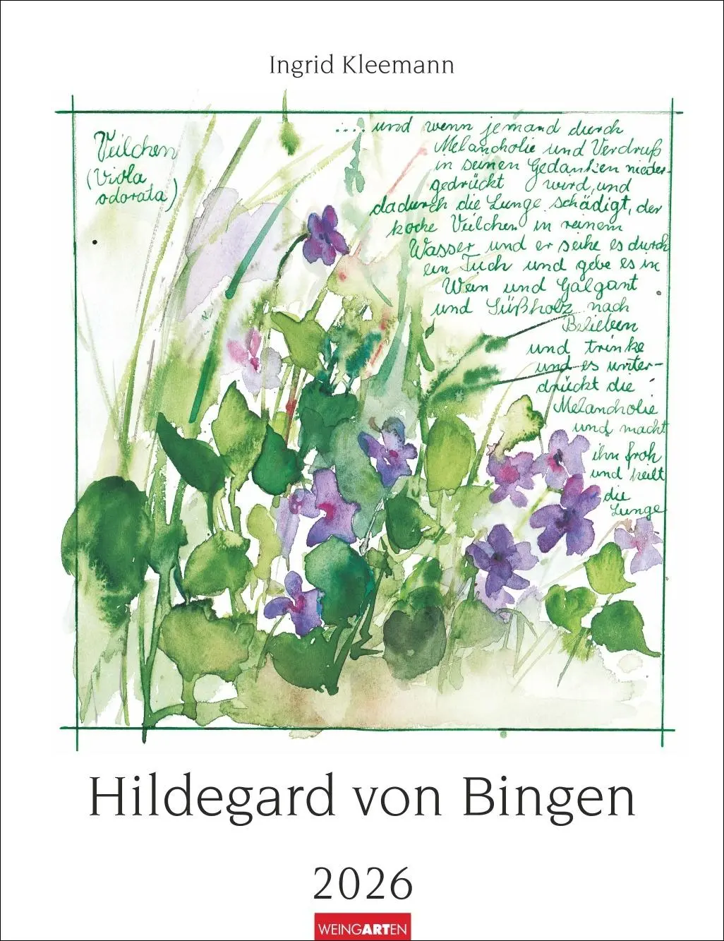 Cover: 9783839903230 | Hildegard von Bingen Kalender 2026 | Ingrid Kleemann | Kalender | 2026