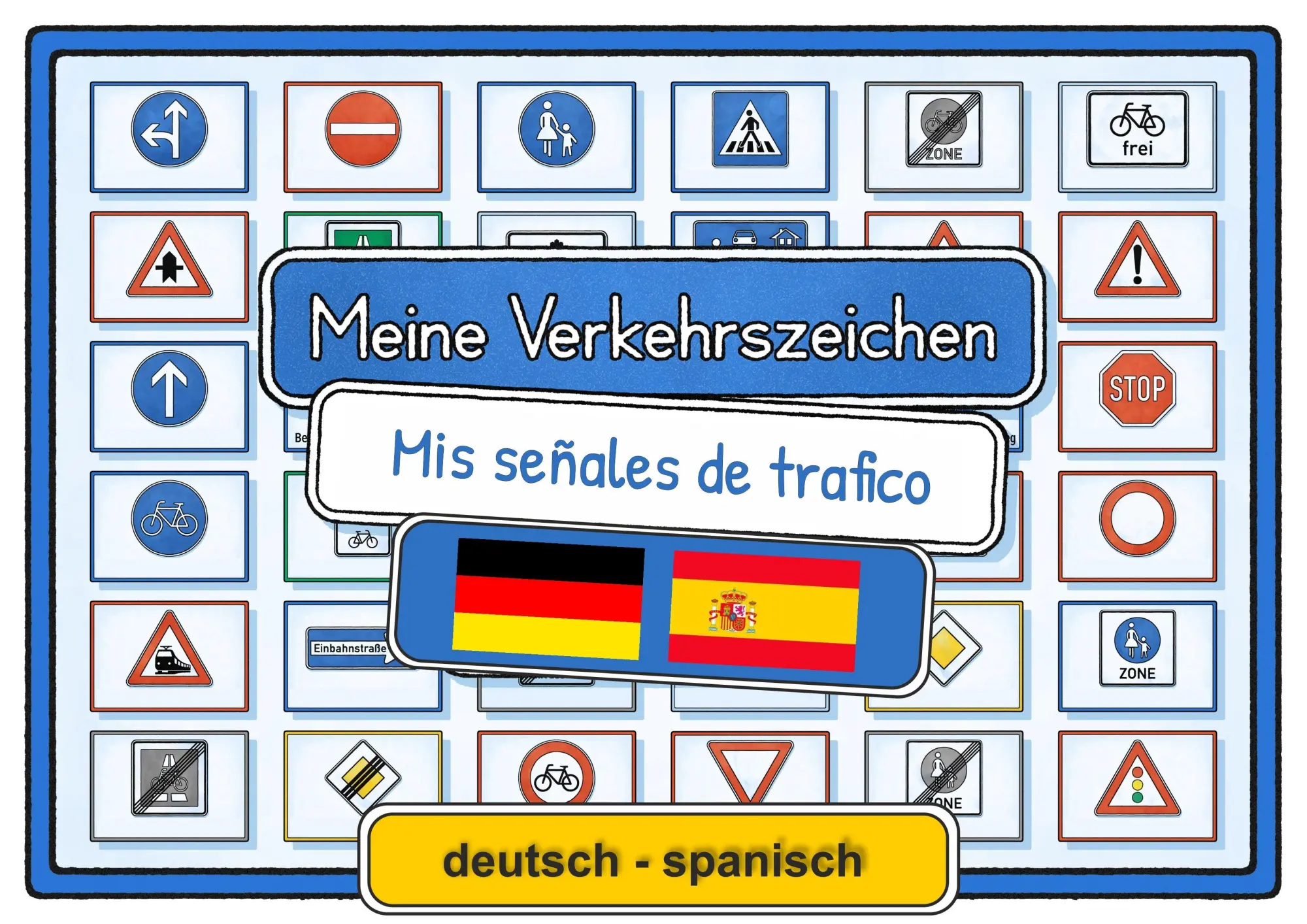 Cover: 9783912093230 | Meine Verkehrszeichen Lernkarten | deutsch/spanisch | Helga Momm