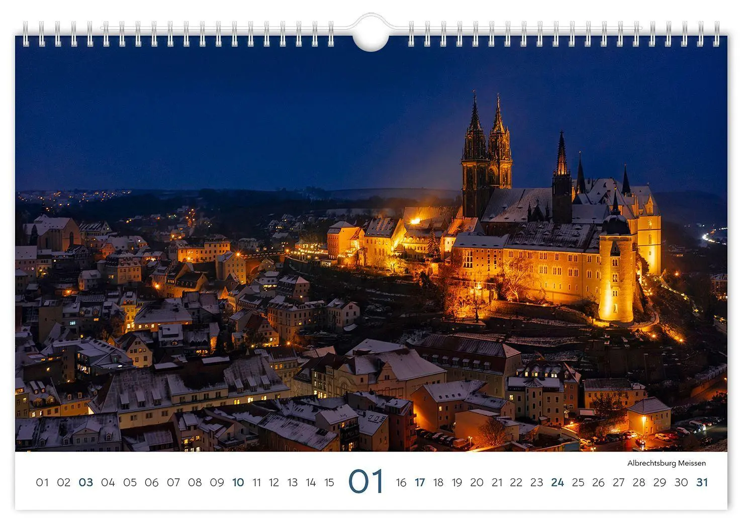 Bild: 9783912303230 | Kalender Sachsen 2027 | 30 x 20 cm weißes Kalendarium | Peter Schubert