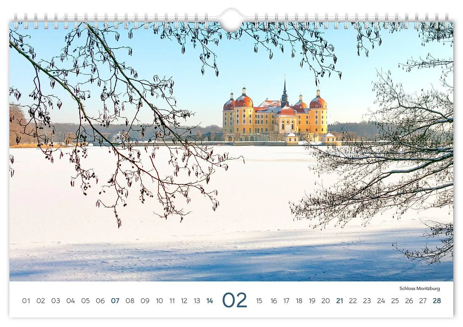 Bild: 9783912303230 | Kalender Sachsen 2027 | 30 x 20 cm weißes Kalendarium | Peter Schubert