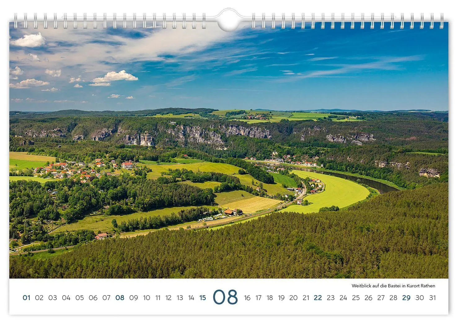 Bild: 9783912303230 | Kalender Sachsen 2027 | 30 x 20 cm weißes Kalendarium | Peter Schubert