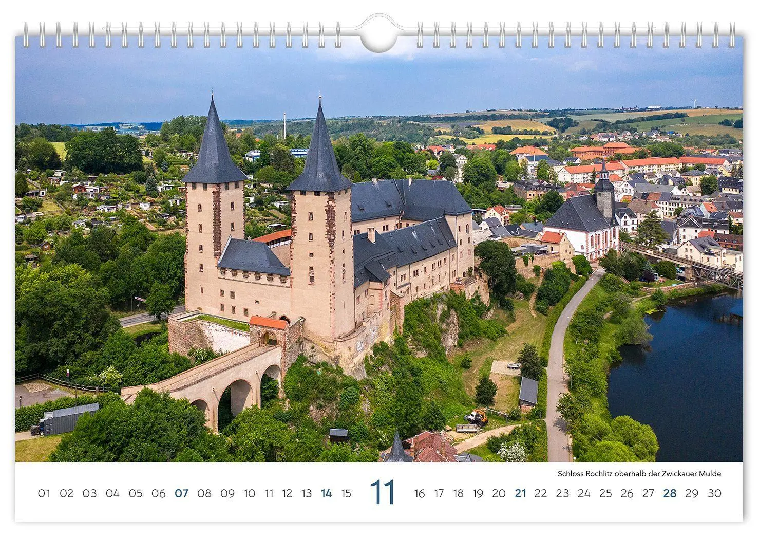 Bild: 9783912303230 | Kalender Sachsen 2027 | 30 x 20 cm weißes Kalendarium | Peter Schubert