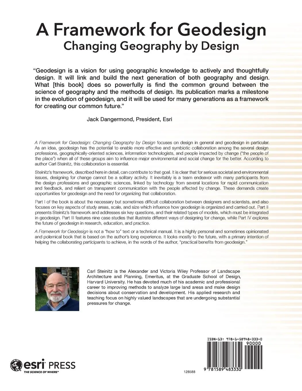 Rückseite: 9781589483330 | A Framework for Geodesign | Changing Geography by Design | Steinitz