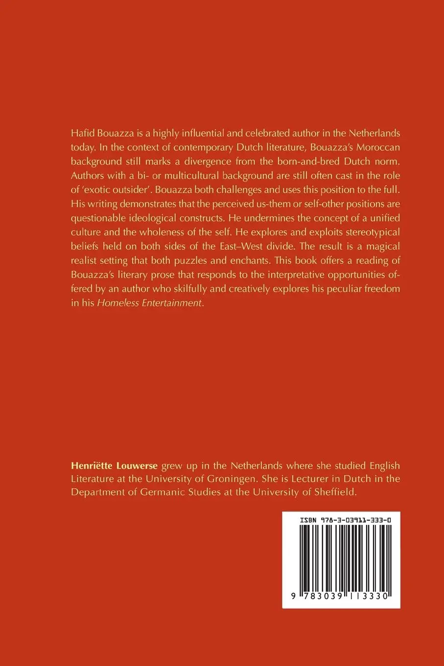 Rückseite: 9783039113330 | Homeless Entertainment | On Ha¿d Bouazza's Literary Writing | Louwerse