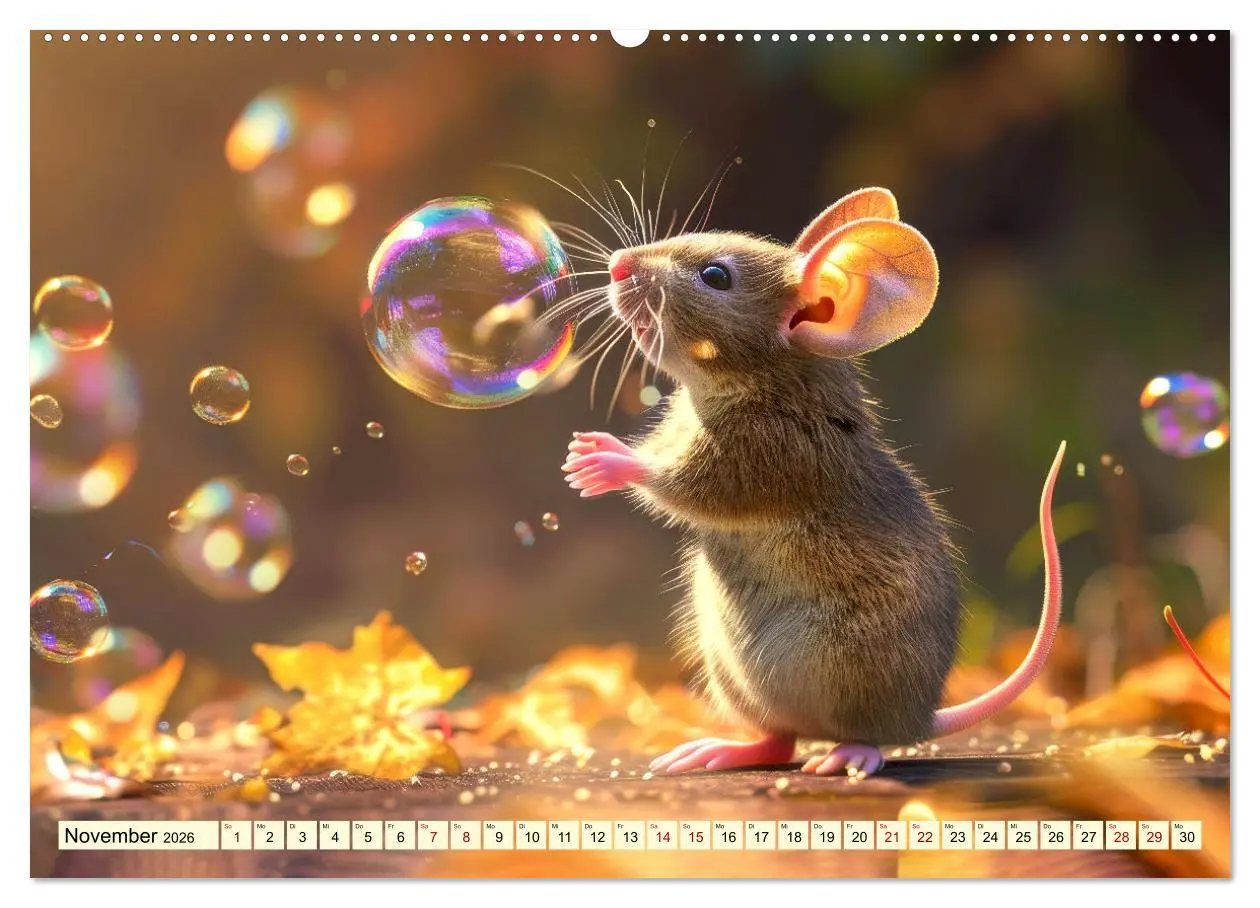 Bild: 9783457443330 | Mäuse - neugierig unterwegs (Wandkalender 2026 DIN A2 quer),...