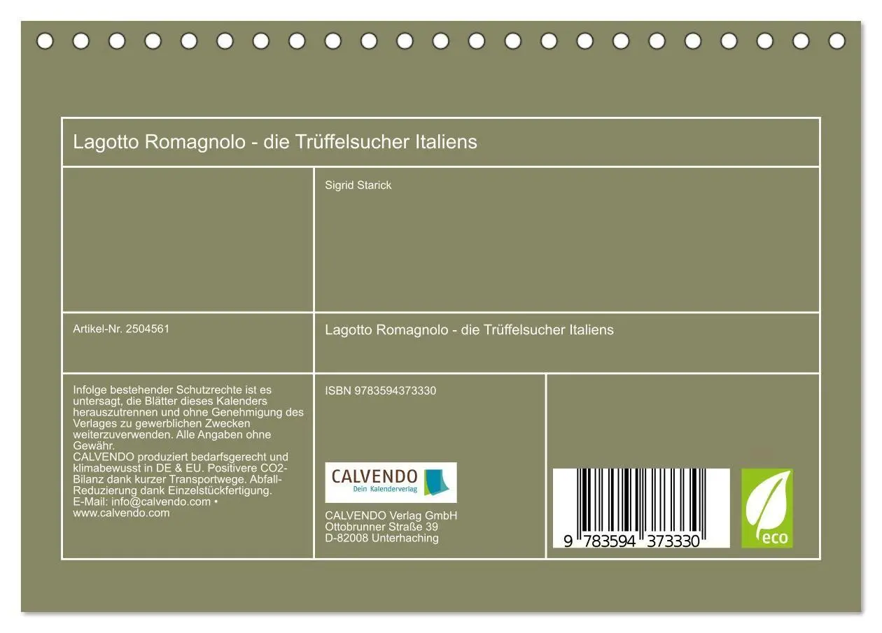 Bild: 9783594373330 | Lagotto Romagnolo - die Trüffelsucher Italiens (Tischkalender 2027...