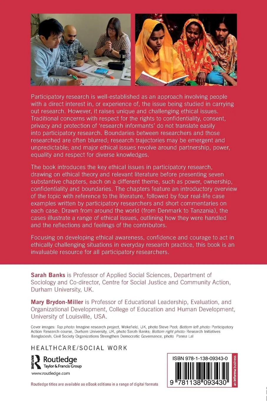 Rückseite: 9781138093430 | Ethics in Participatory Research for Health and Social Well-Being