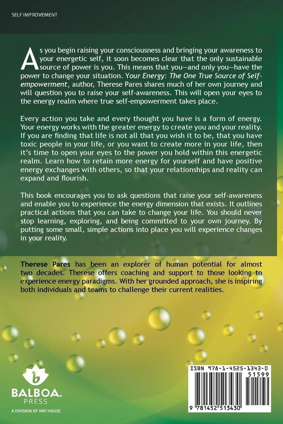Rückseite: 9781452513430 | Your Energy | The True Source of Self-Empowerment | Therese Pares