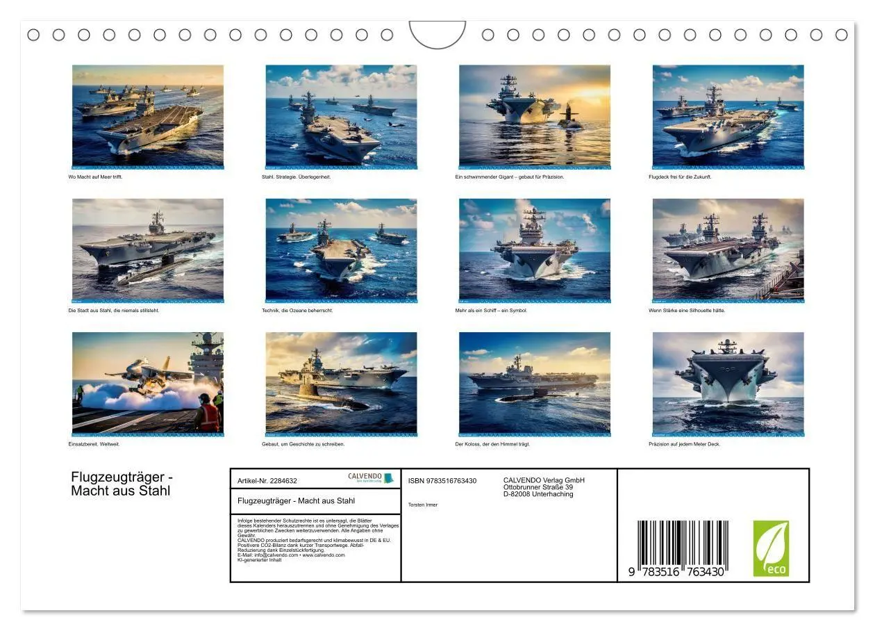 Bild: 9783516763430 | Flugzeugträger - Macht aus Stahl (Wandkalender 2027 DIN A4 quer),...
