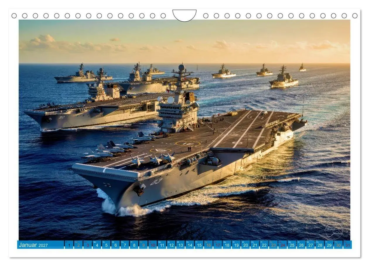 Bild: 9783516763430 | Flugzeugträger - Macht aus Stahl (Wandkalender 2027 DIN A4 quer),...