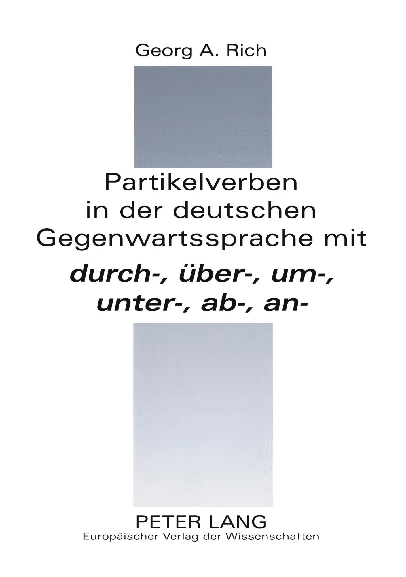 Cover: 9783631503430 | Partikelverben in der deutschen Gegenwartssprache mit durch-,...
